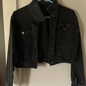 Black denim jacket